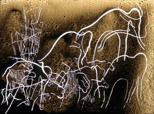 <B>Groupe de lions et mammouths</B> © <I>Irène Dacunha</I>